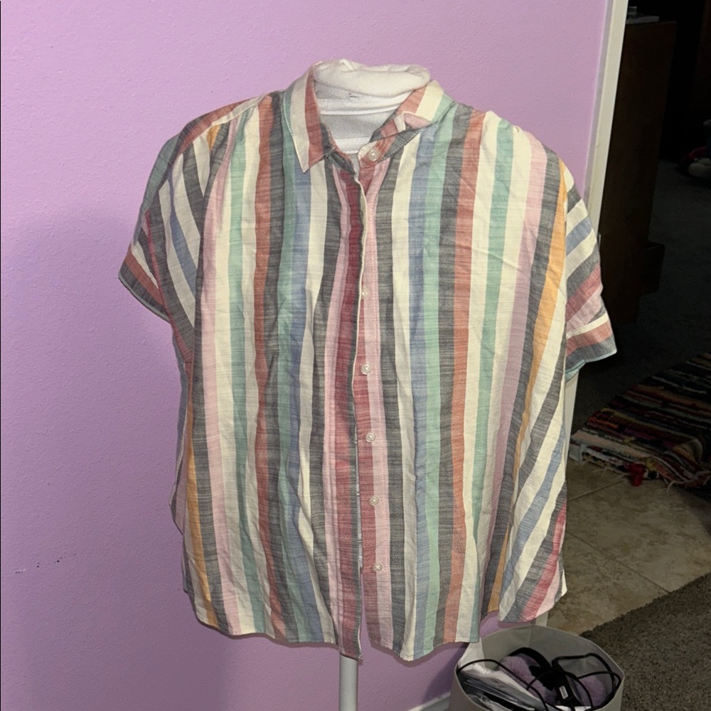 Madewell Multicolor Striped Casual Shirt